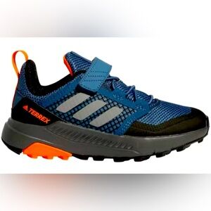 Adidas Kids Sz 1.5 Terrex Trailmaker Blue and Orange Sneakers
